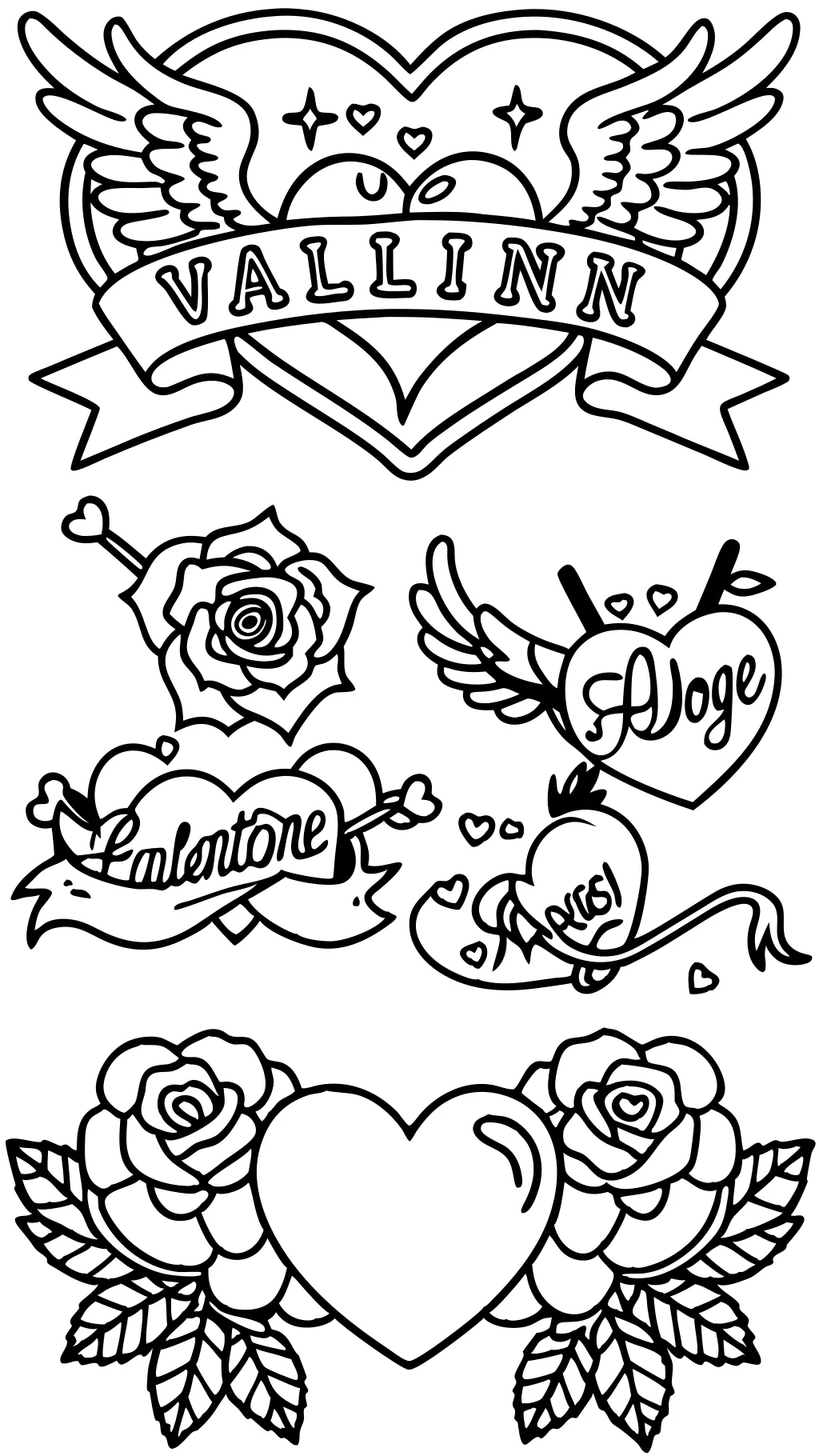 valentine pictures coloring pages